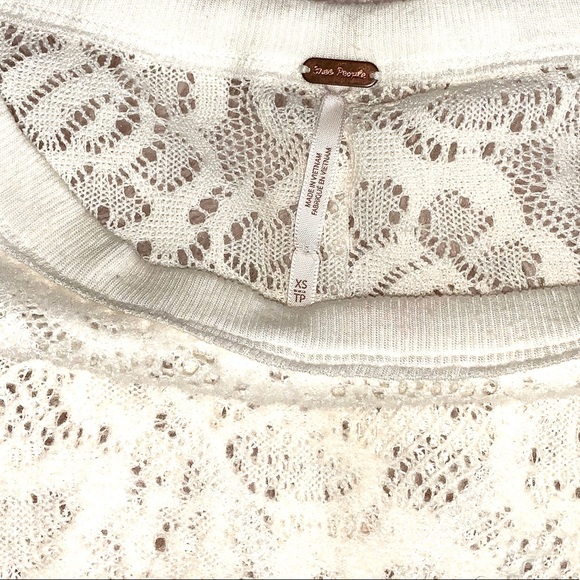 Free People Lacey boho off white top - Picture 3 of 6